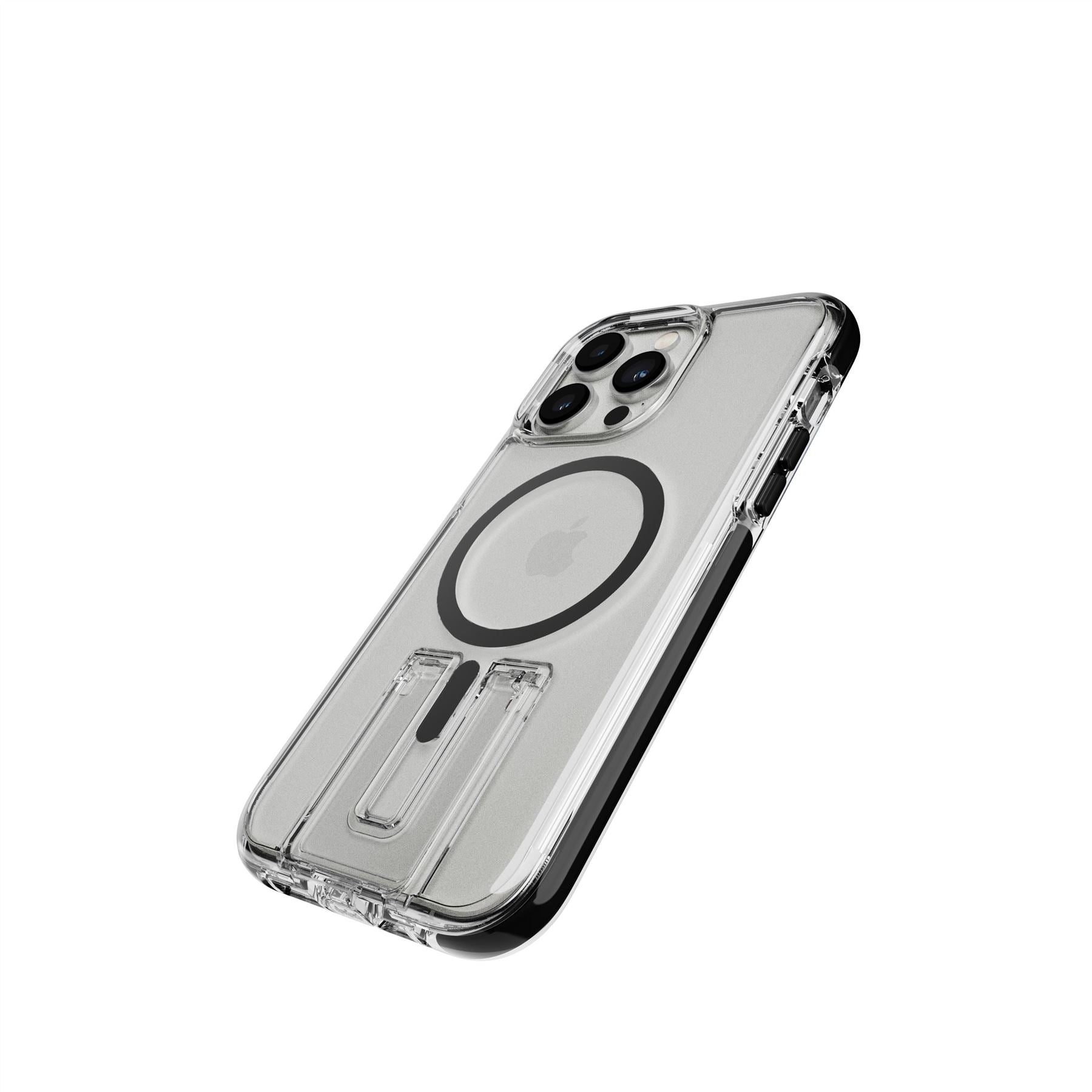 EvoCrystal Kick - Apple iPhone 14 Pro Max Case MagSafe Compatible - Clear Black