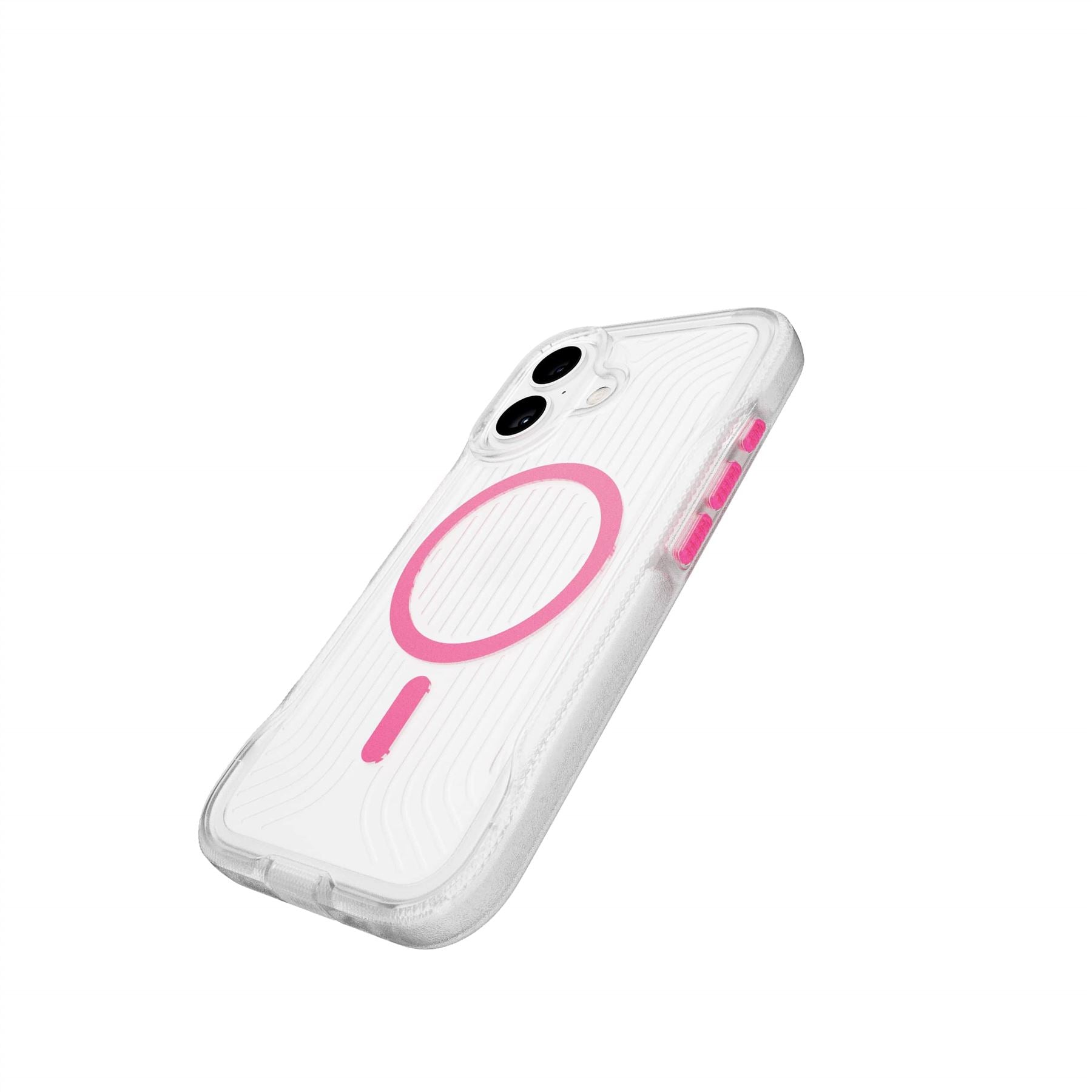 FlexPro - Apple iPhone 16 Case MagSafe Compatible - Neon Pink/Orange Glow in the Dark