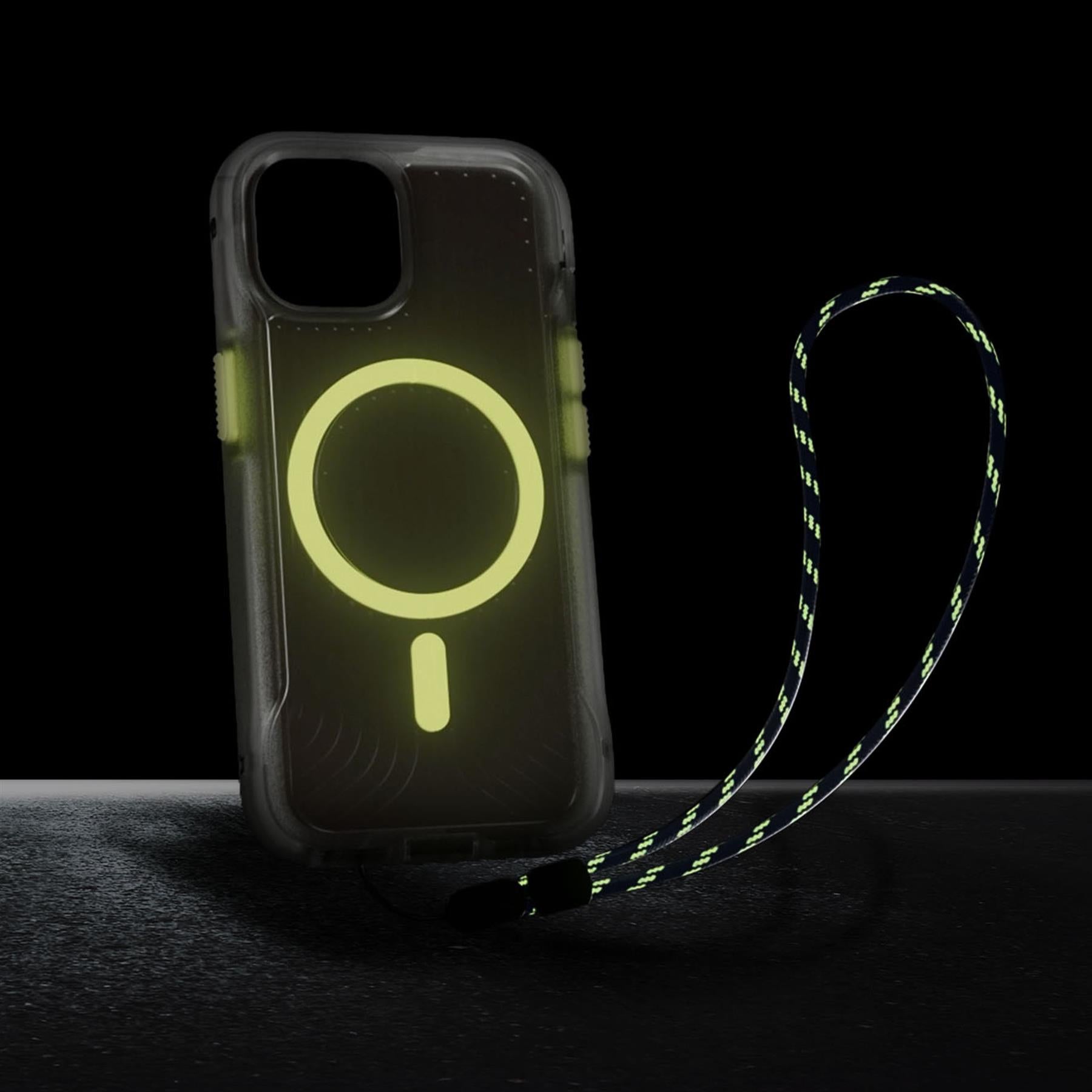 FlexPro - Apple iPhone 15 Pro Case MagSafe Compatible - Clear Glow in the Dark