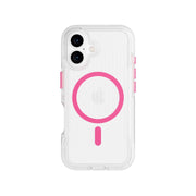 FlexPro - Apple iPhone 16 Case MagSafe Compatible - Neon Pink/Orange Glow in the Dark
