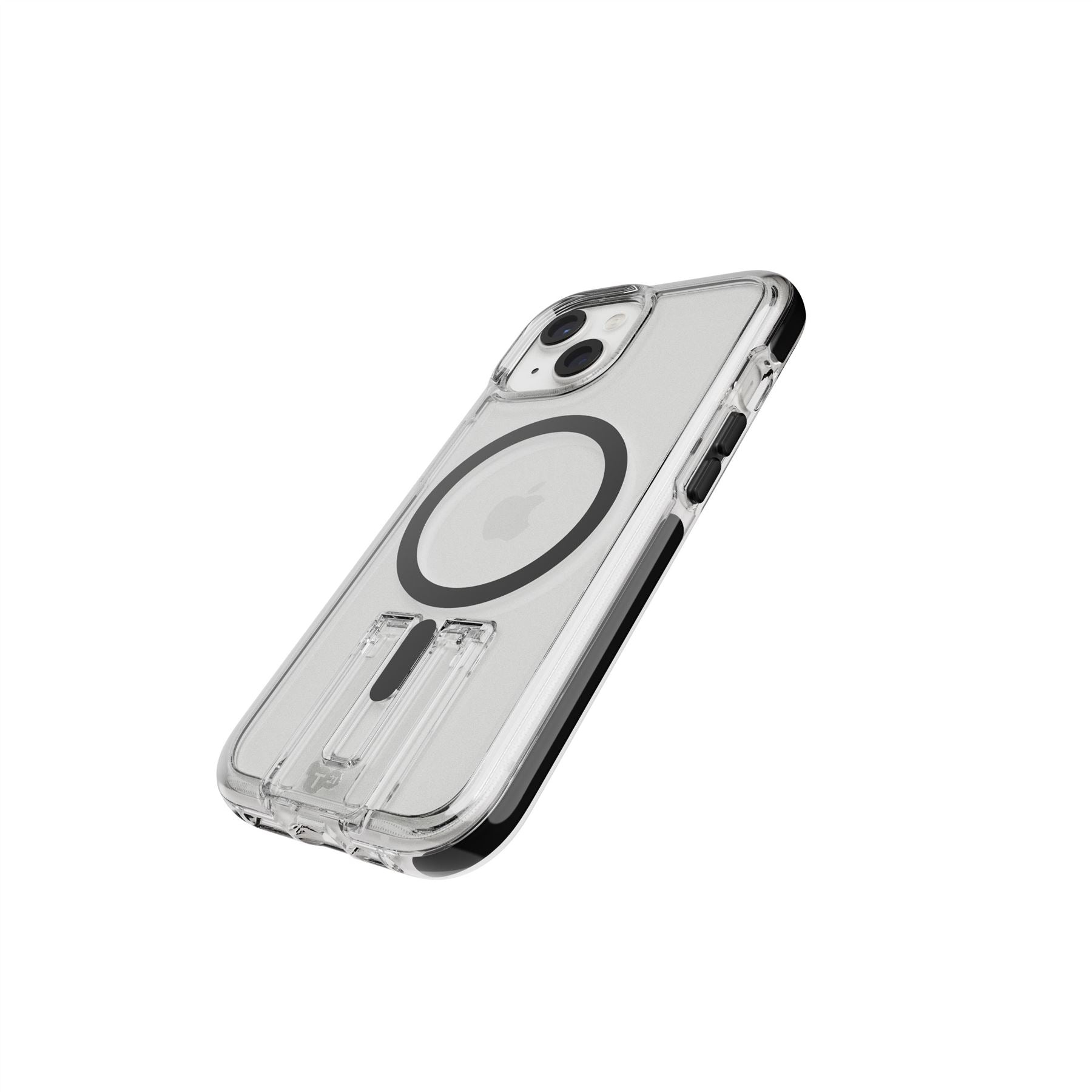 EvoCrystal Kick - Apple iPhone 16e/15 Case MagSafe Compatible - Clear Black