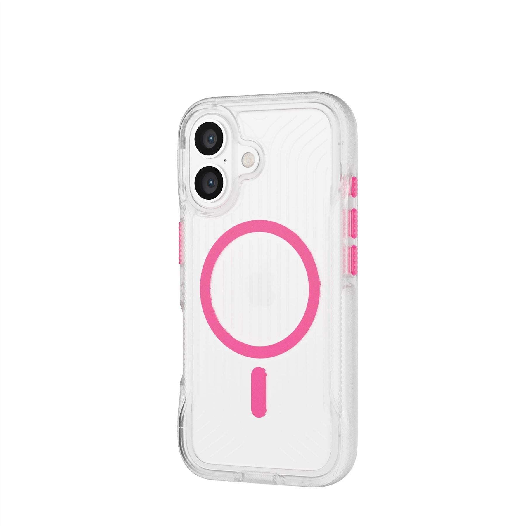 FlexPro - Apple iPhone 16 Case MagSafe Compatible - Neon Pink/Orange Glow in the Dark