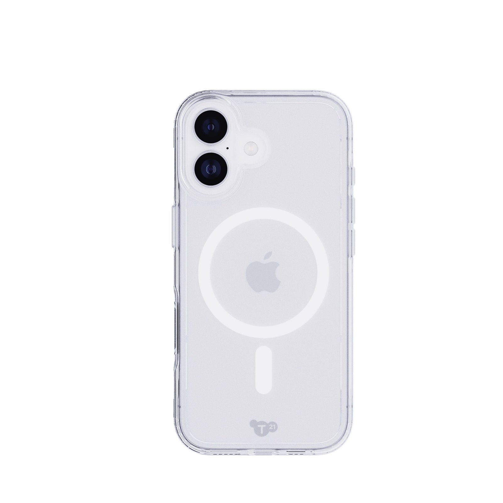 View of the back of the phone case from straight on with phone inside#color_clear