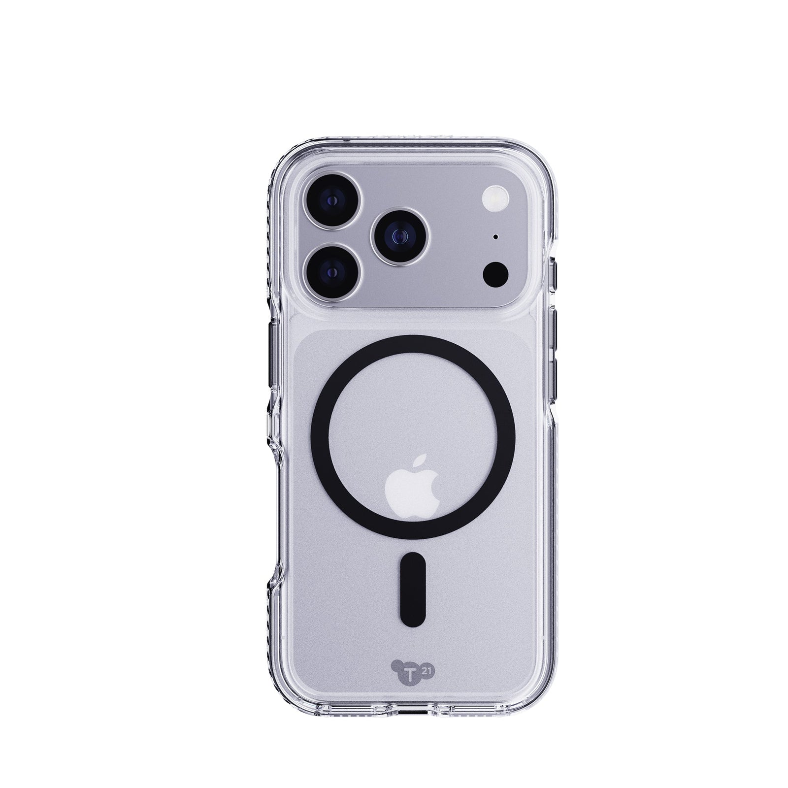 View of the back of the phone case from straight on with phone inside#color_black