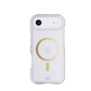 View of the back of the phone case from straight on with phone inside#color_metallic-gold