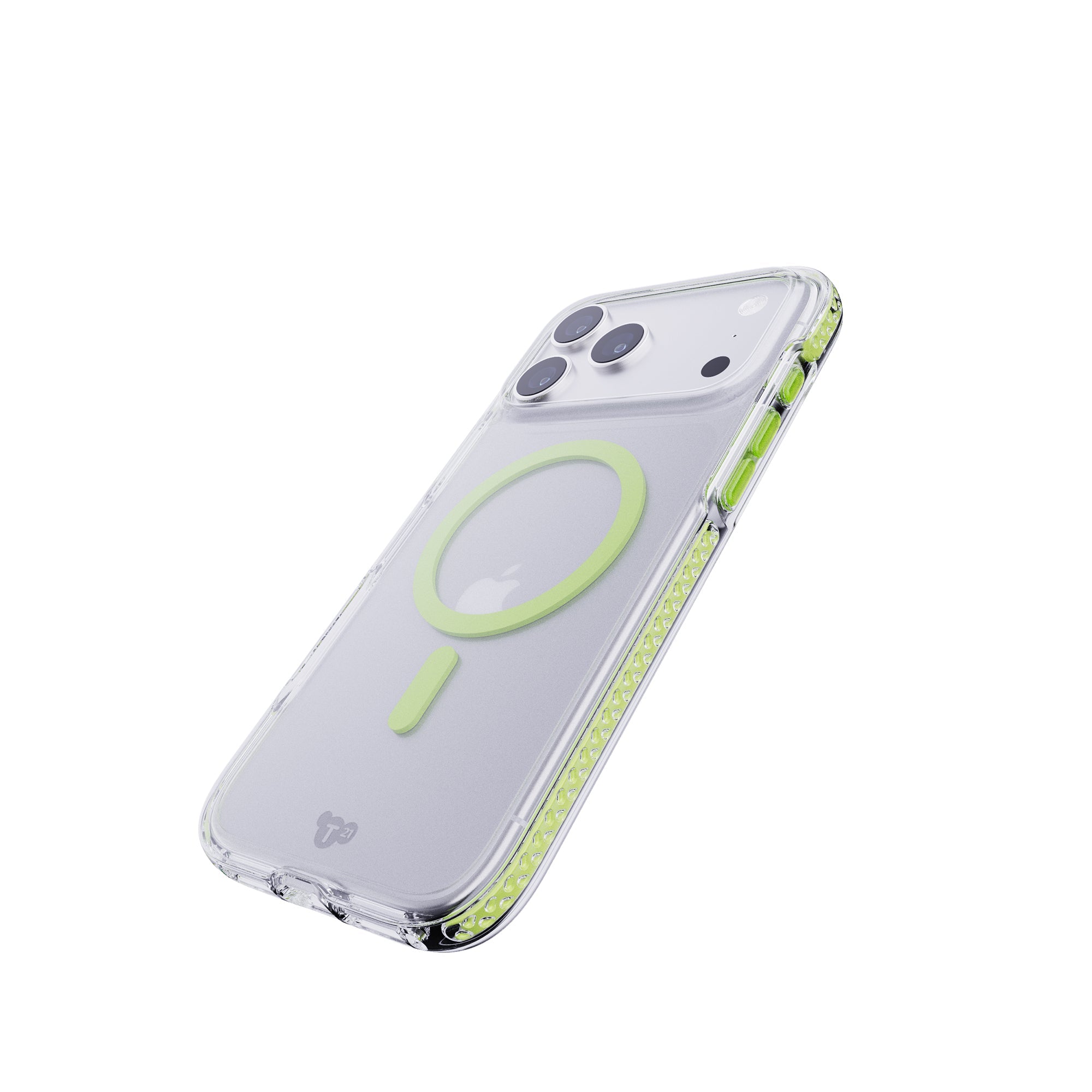 EvoCrystal Glow MagSafe - Apple iPhone 17 Pro Max Case - Green (Glow-In-The-Dark MagSafe ring)