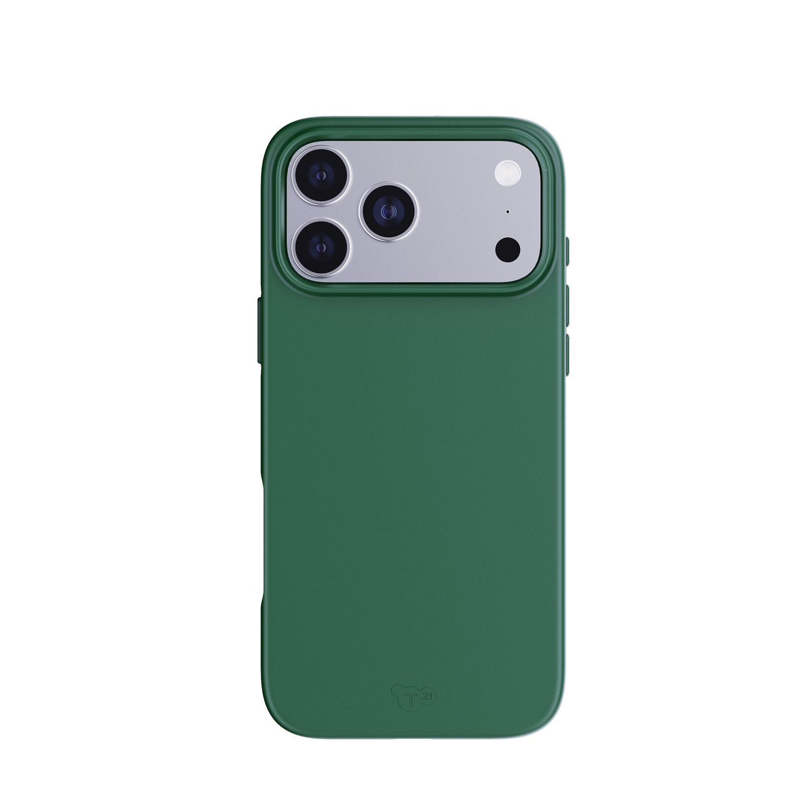 View of the back of the phone case from straight on with phone inside#color_quantum-green