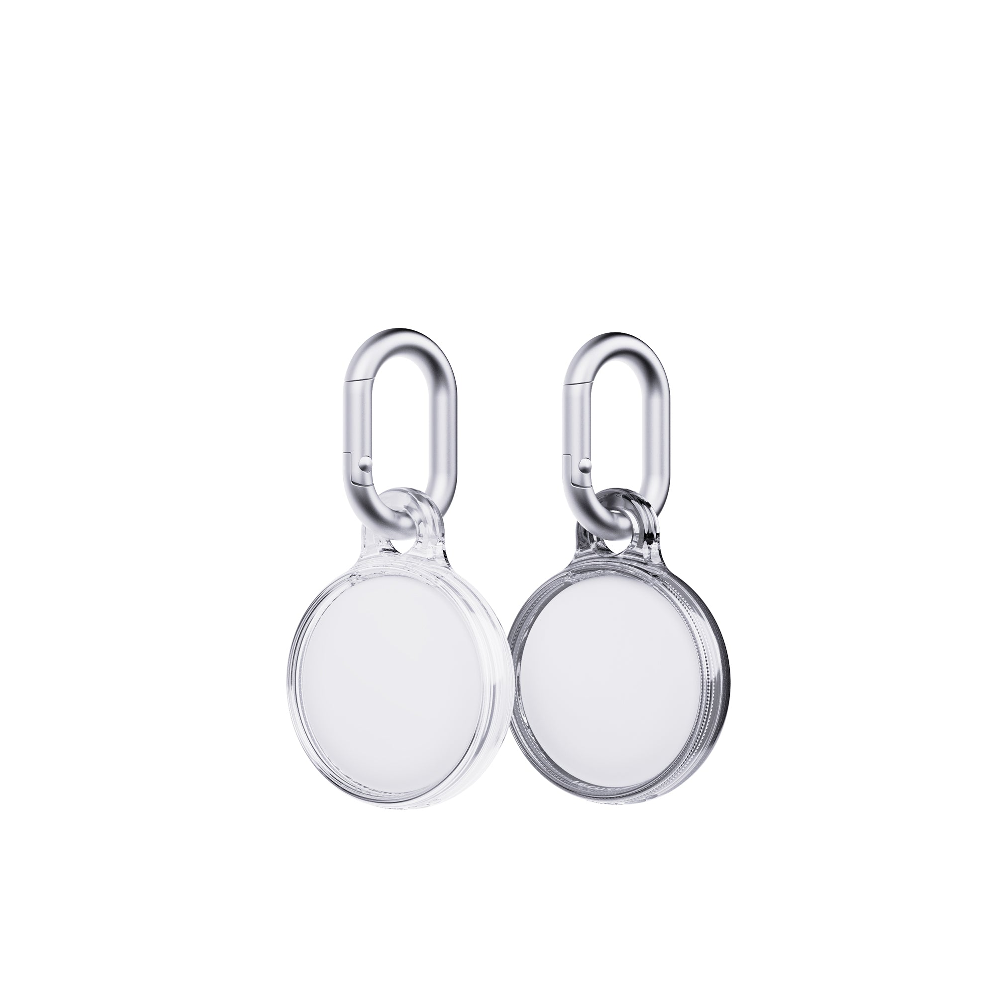 EvoPop - Apple AirTag Case Bundle (x2) - Black and Clear