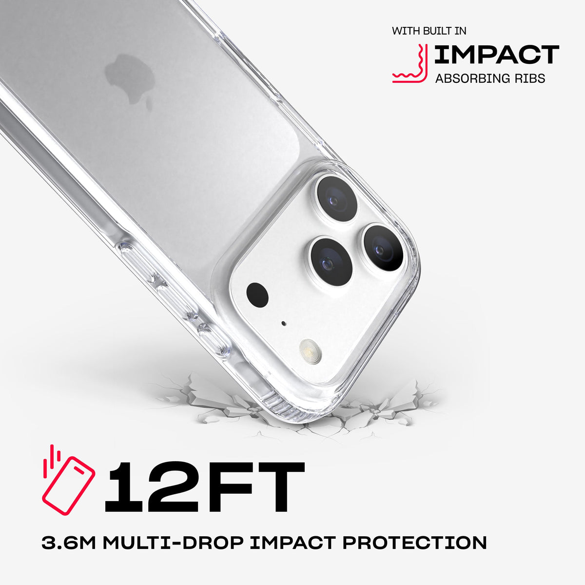 EvoClear - Apple iPhone 18 Pro/17 Pro Case - Clear