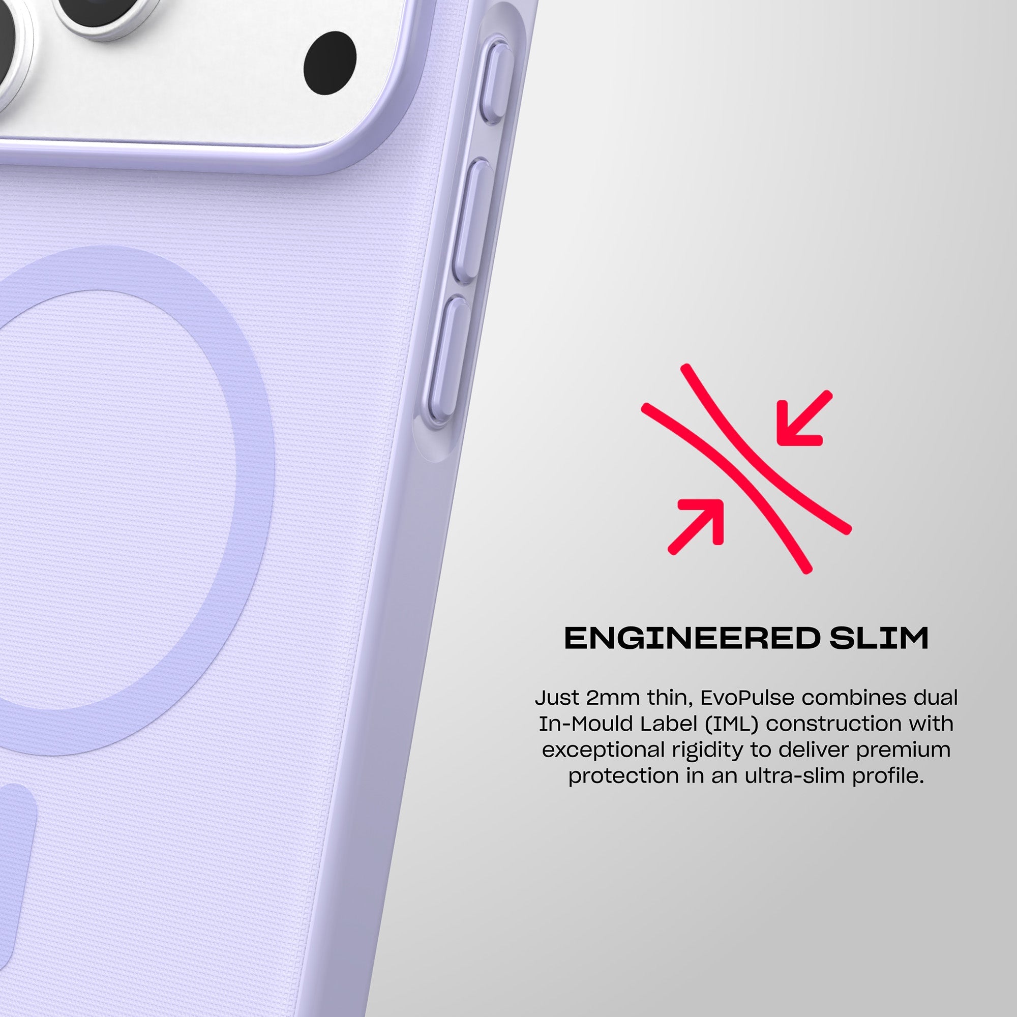 EvoPulse Fauxven MagSafe - Apple iPhone 18 Pro Max/17 Pro Max Case - Lilac