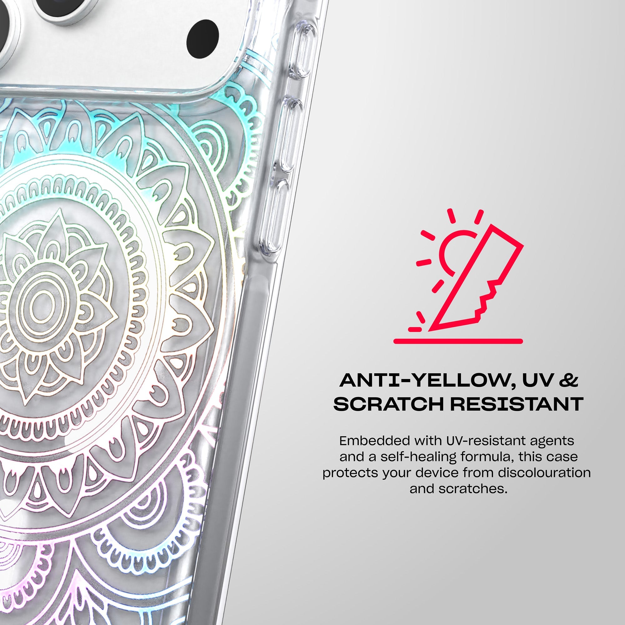 EvoClear Print MagSafe - Apple iPhone 18 Pro Max/17 Pro Max Case - Mandala