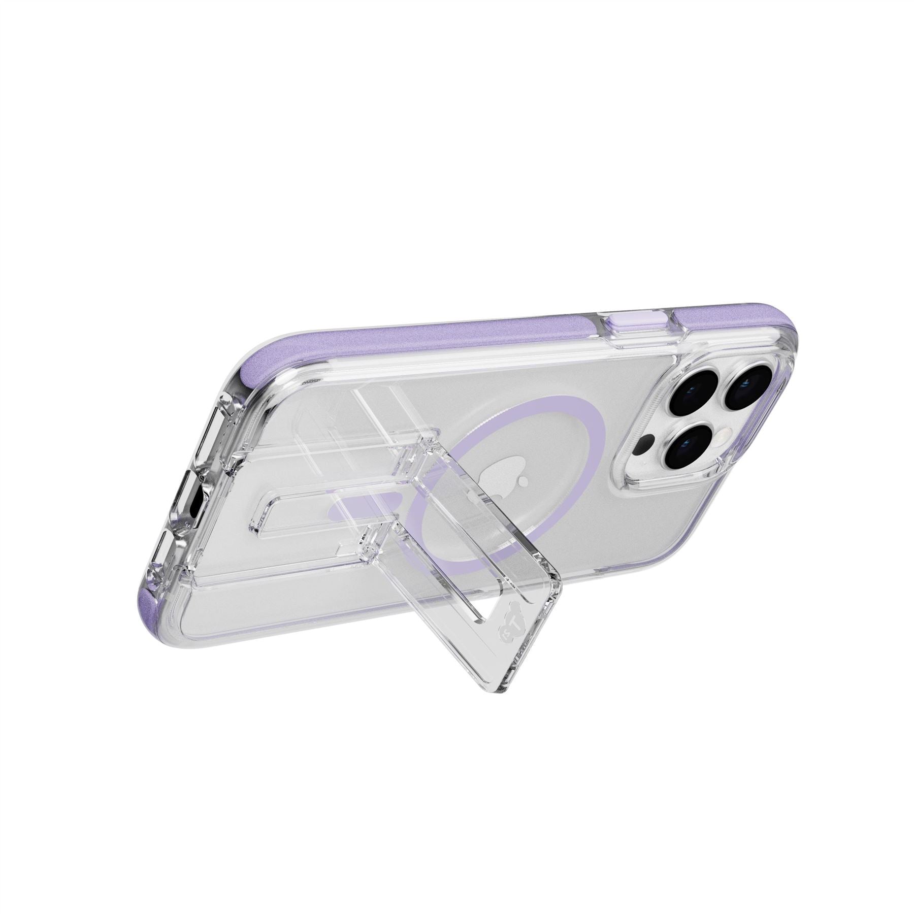 EvoCrystal Kick - Apple iPhone 15 Pro Max Case MagSafe Compatible - Lilac