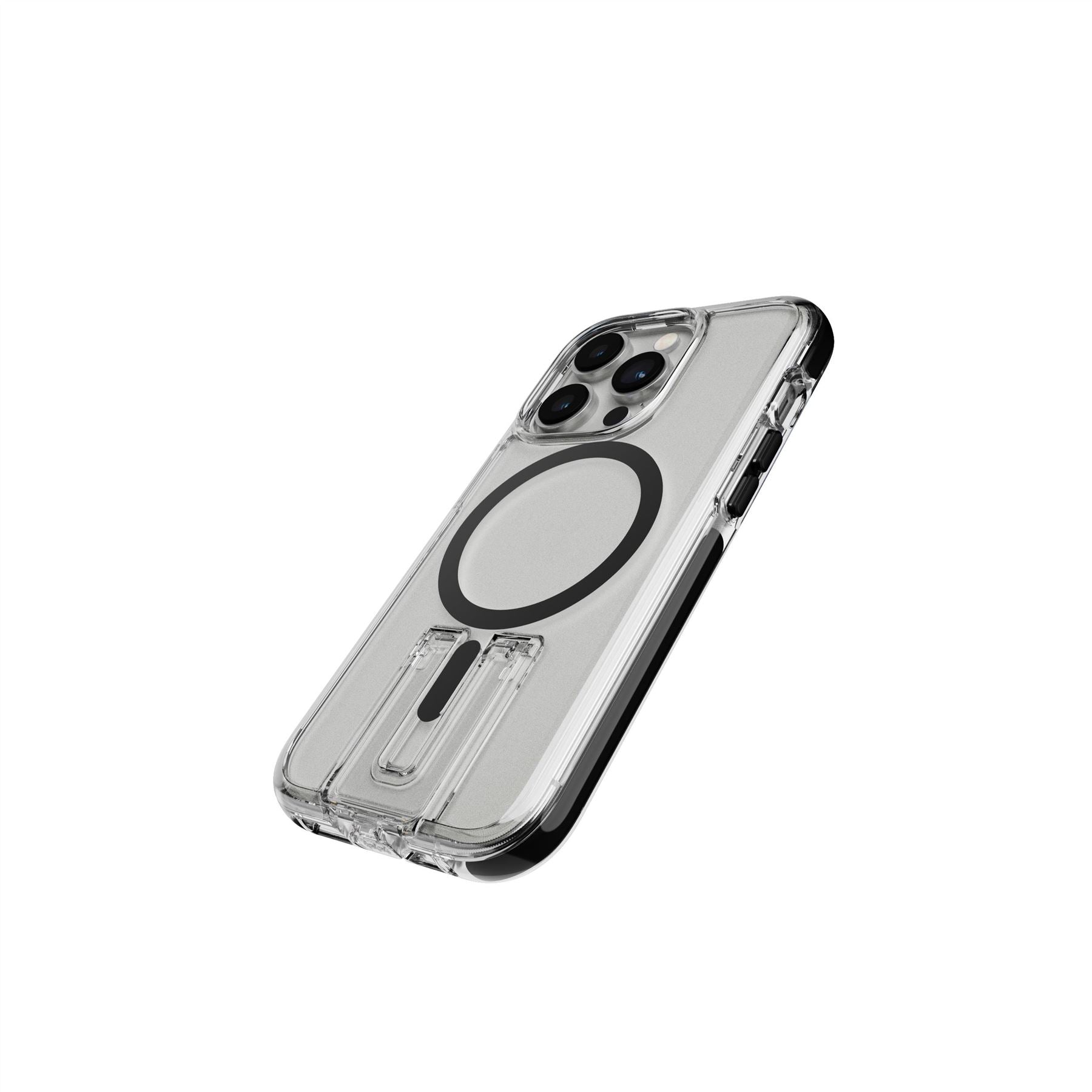 EvoCrystal Kick - Apple iPhone 14 Pro Case MagSafe Compatible - Clear Black