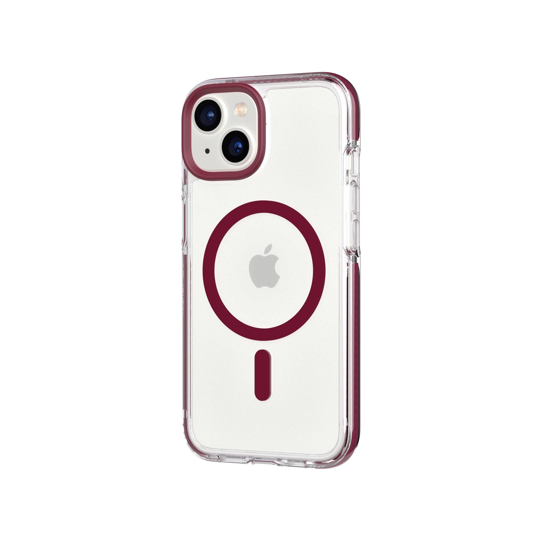 EvoCrystal - Apple iPhone 16e/14 Case MagSafe Compatible - Burgundy