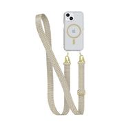 FlexQuartz - Apple iPhone 15 Case MagSafe® Compatible with Cross-Body - Gold