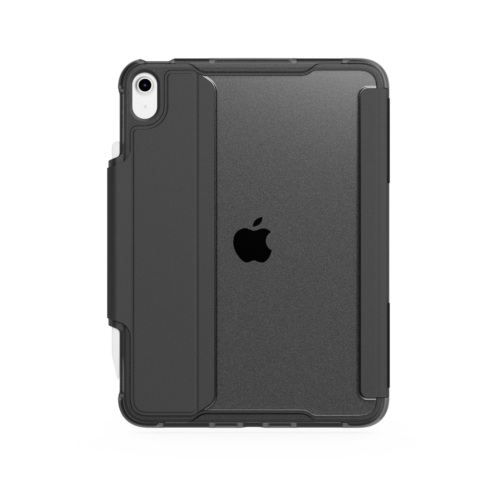 Straight-on view of the back of the case, with folio closed#color_black-tint