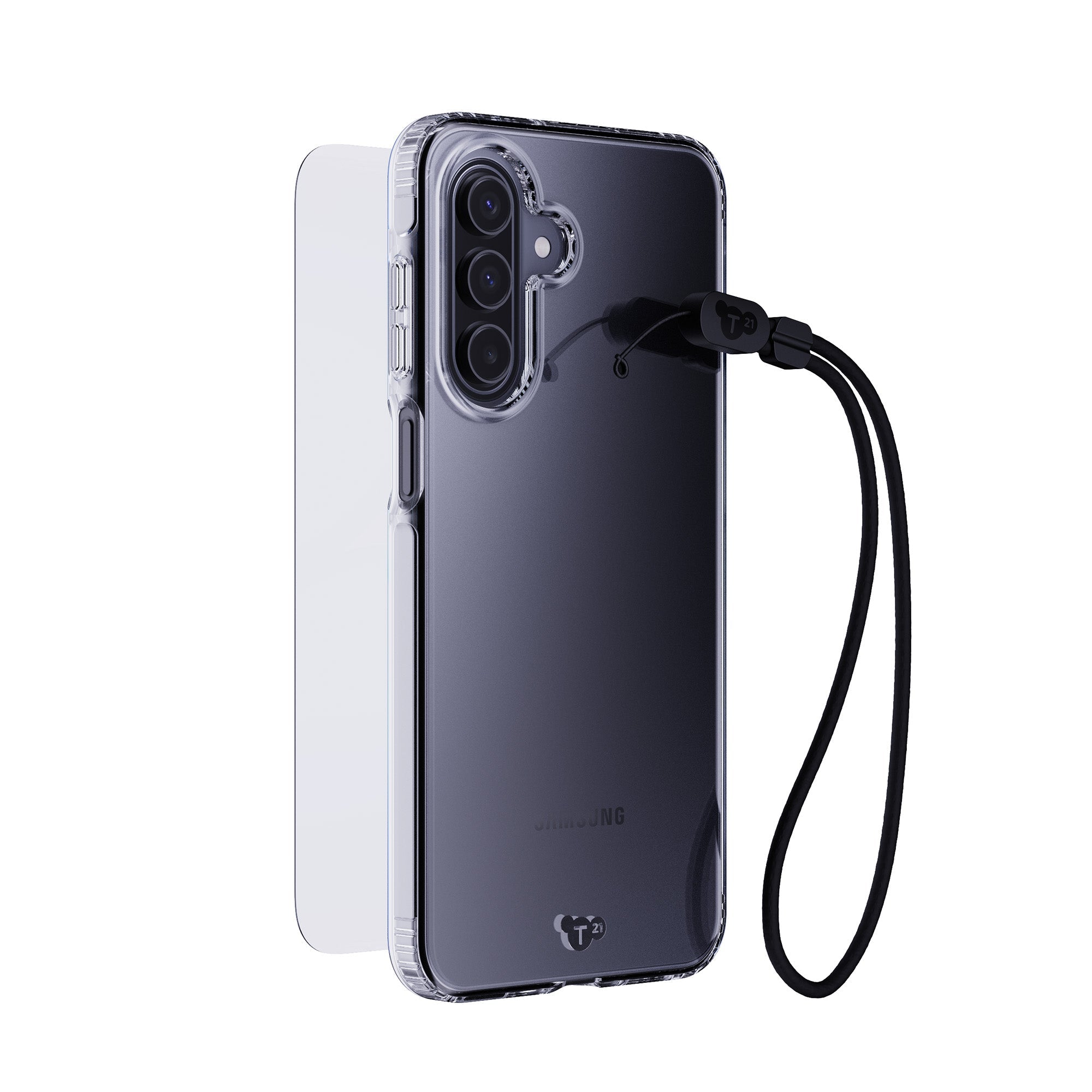 EvoLite Clear + Tempered Glass + Lanyard Galaxy A17 A17 3 1 Bundle Clear