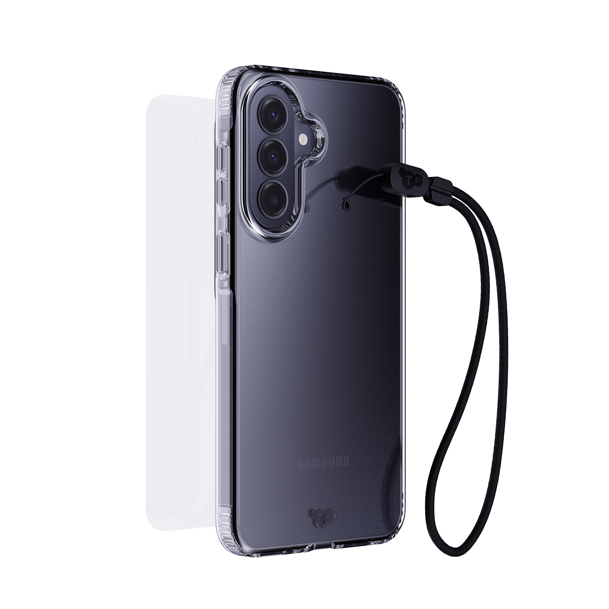 EvoLite Clear + Tempered Glass + Lanyard Galaxy A37 A36 3 1 Bundle Clear