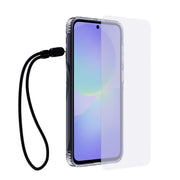 EvoLite Clear + Tempered Glass + Lanyard - Samsung Galaxy A37/A36 3-in-1 Bundle - Clear