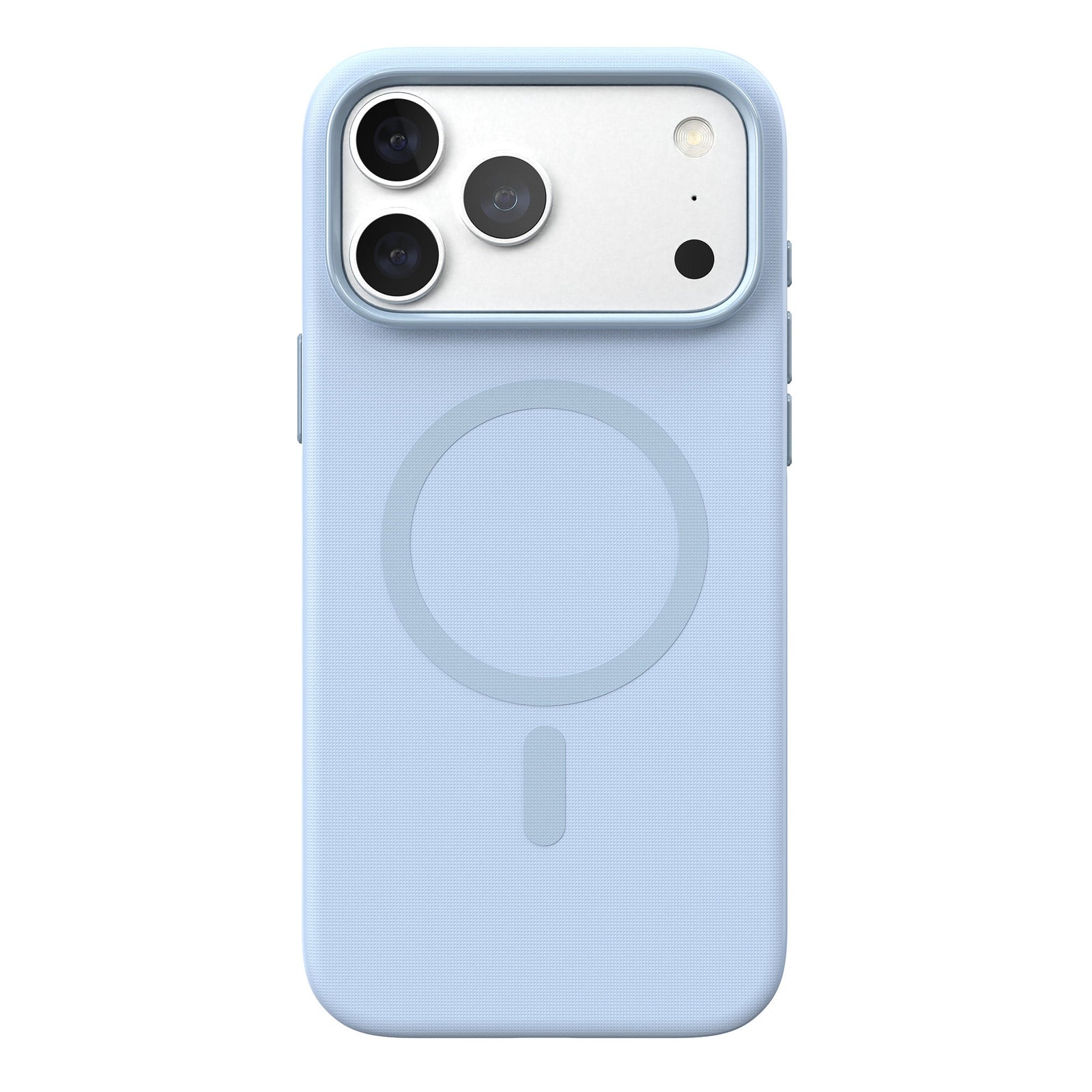 View of the back of the phone case from straight on with phone inside#color_sable