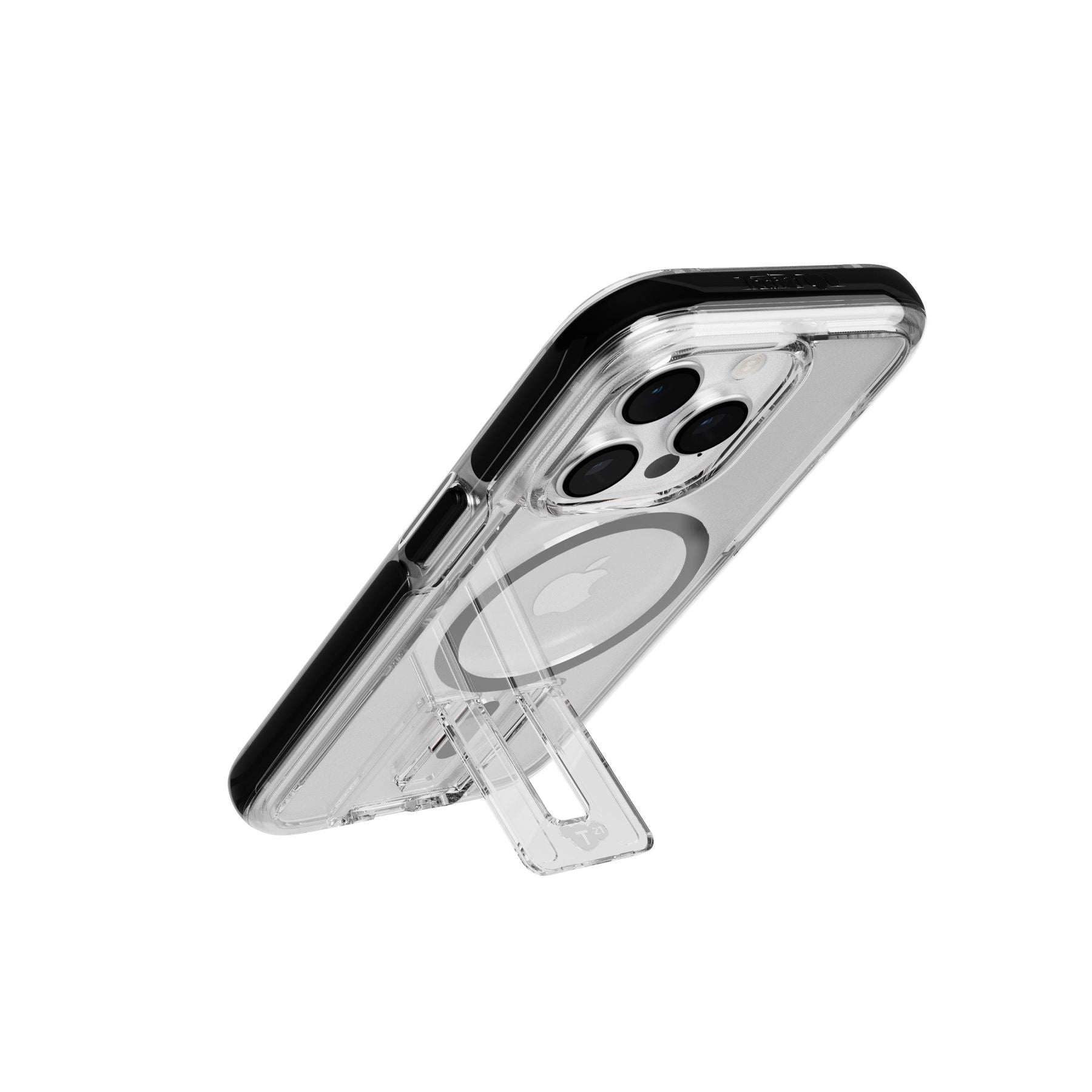 Evo Crystal Kick - Apple iPhone 15 Pro Case MagSafe® Compatible - Clear Black
